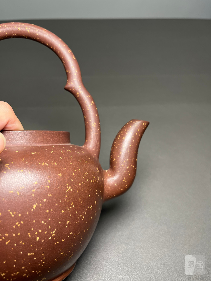 清晚期  桂花砂提梁壶 - 图9